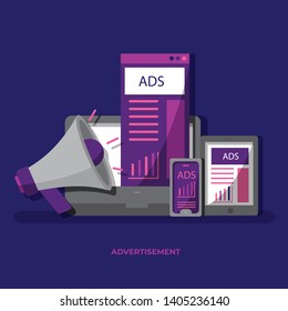 Advertisement icon vector design eps10