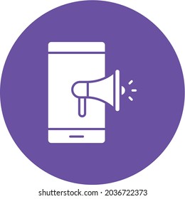 Imagen vectorial de icono de publicidad. También se puede usar para emprendedores. Adecuado para aplicaciones móviles, aplicaciones web y medios impresos.