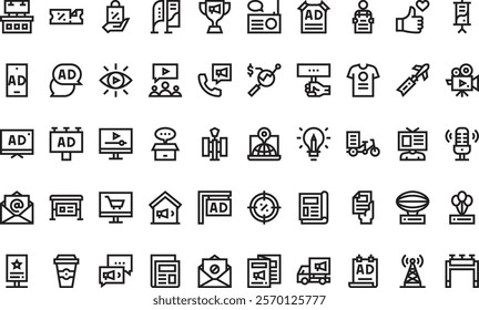Advertisement icons  High-Quality Vector Icons Collection with Editable Stroke. Ideal for Professional and Creative Projects.