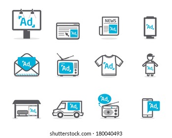 Advertisement icons set - Shutterstock ID 180040493