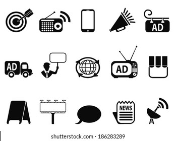 advertisement icons set