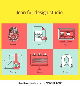 Advertisement icons set 