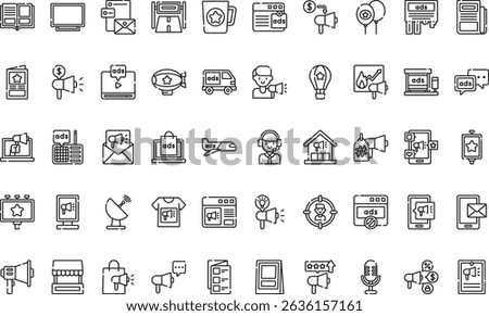 Advertisement icons icons Simple vector icon. Illustration symbol design template for web mobile UI element. 