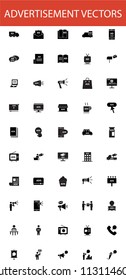 Advertisement icons and vectors 