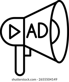 Advertisement Line Icon Vector Design