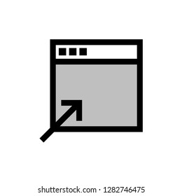 advertisement link page two color favorite icon vector