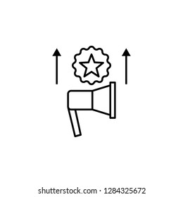 advertisement, megaphone, star icon. Element of data analysis icon for mobile concept and web apps. Detailed advertisement, megaphone, star icon can be used for web and mobile