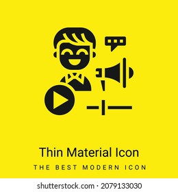 Advertisement minimal bright yellow material icon