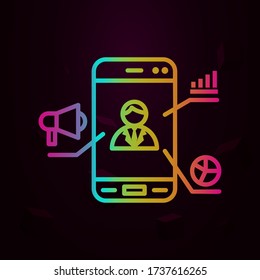 Symbol für Werbung. Einfache dünne Linie, Konturvektor Vektor für zukünftige Business Icons für ui und ux, Website oder mobile Anwendung