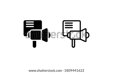 Advertisement notification Icon, Logo, Vector