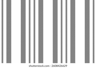 Advertisement pattern textile seamless, abstraction lines background vector. Mother vertical stripe fabric texture in white and black colors palette.
