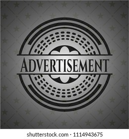 Advertisement realistic black emblem