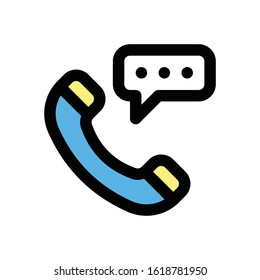 advertisement related phone with message popup vector with editable stroke