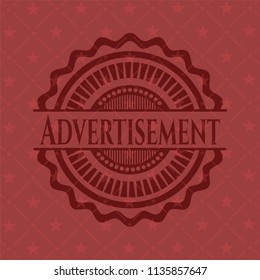 Advertisement retro red emblem
