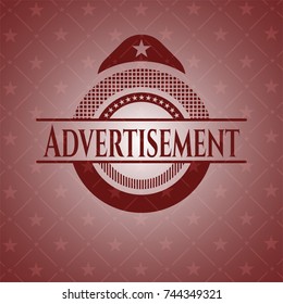 Advertisement retro style red emblem
