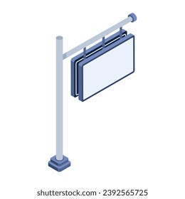 Advertisement Road Boards Flat Icon