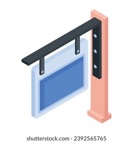 Advertisement Road Boards Flat Icon