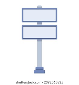 Icono plano de las placas de ruta de publicidad