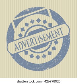 Sello de caucho publicitario con textura gruesa