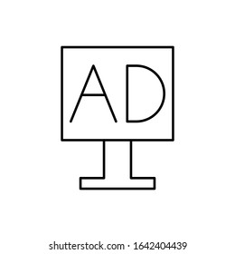 Advertisement, SEO icon. Simple line, outline vector elements of commerce icons for ui and ux, website or mobile application