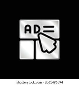 Symbol für silbernes platiniertes Metall