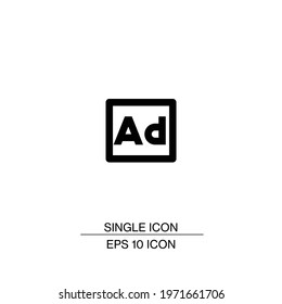 advertisement single icon eps 10