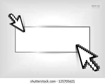 Advertisement space with mouse cursor