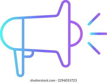 Advertisement Teamwork and Management icon with blue duotone style. media, social, promotion, campaign, network, announcement, target. Vector illustration