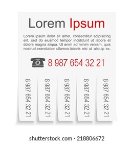 Advertisement template on white background, vector eps10 illustration
