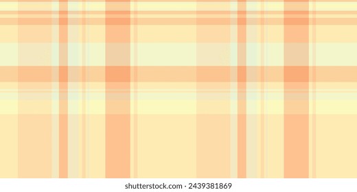 Textil-Tartantextur, Styling Vektor-Muster plaid. Gefalteter Hintergrund Stoff nahtlose Prüfung in heller und oranger Farbe.
