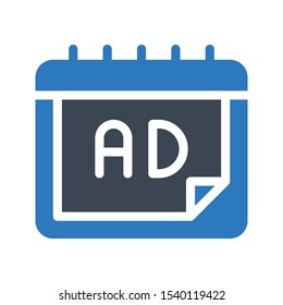 advertisement vector glyph color  icon