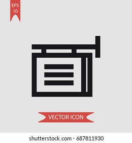 Advertisement vector icon, illustration symbol
