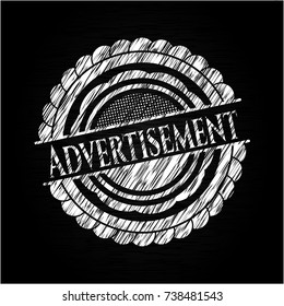 Advertisement written with chalkboard texture