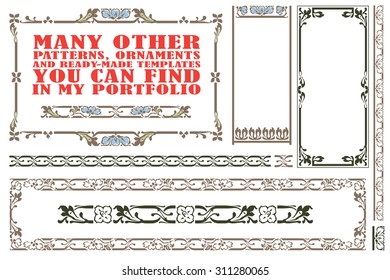 Advertisements, flyer, web, wedding  and other invitations or greeting cards. Vector template. 