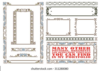 Advertisements, flyer, web, wedding  and other invitations or greeting cards. Vector template. 