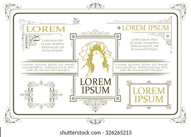 Advertisements, flyer, web, wedding  and other invitations or greeting cards. Vector template. 