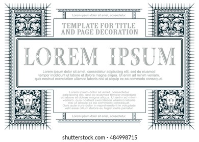 Advertisements, flyer, web, wedding  and other invitations or greeting cards. Vector template. 
