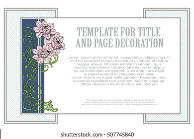 Advertisements, flyer, web, wedding  and other invitations or greeting cards. Vector template. 
