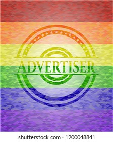 Advertiser lgbt colors emblem 