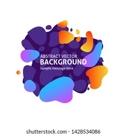 Advertising abstract background with liquid shapes. Dynamical colored forms. Gradient banners with flowing liquid shapes. Template for the design of logo, flyer or presentation. Vector illustration