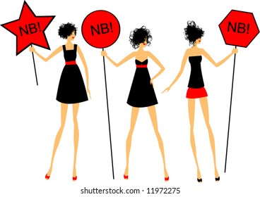 The advertising action in a boutique