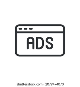 Advertising, Advertisement, Ad, Ads Icon Vector. Vector Illustration Style Is Flat Iconic Symbol. Designed For Web And App Design Interfaces.