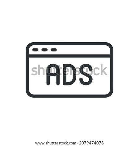 Advertising, advertisement, ad, ads icon vector. Vector illustration style is flat iconic symbol. Designed for web and app design interfaces.