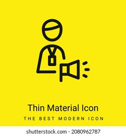 Advertising Agency Account Executive Minimal Bright Yellow Material Icon