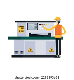 Advertising agency production orthogonal flat people composition with human characters at work vector illustration
