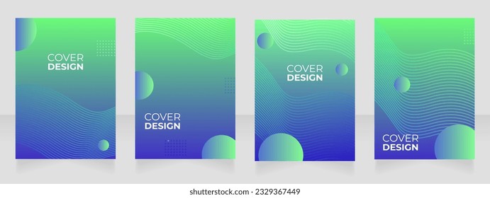Advertising agency promotional portfolio blank brochure layout design. Vertical poster template set with empty copy space for text. Premade corporate reports collection. Editable flyer paper pages
