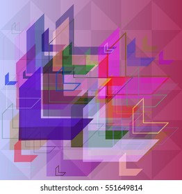 advertising among emblematic navigation vector background, intelligent mark into poster