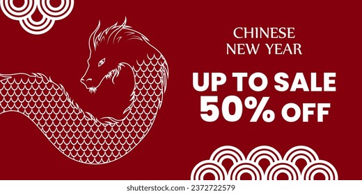 Advertising banner for Chinese New Year sale