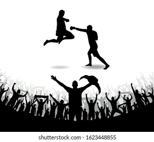 Advertising banner for competitions in fight sports
