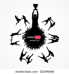 Advertising banner for competitions in martial arts